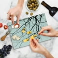thumbnail image 5 of Black and White Cutting Board, Macro Leafless Winter Tree Branches Idyllic Twigs of Oak Nature Print, Decorative Tempered Glass Cutting and Serving Board, Small Size, Black and White, by Ambesonne, 5 of 5