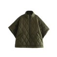 thumbnail image 3 of Nlzgmsj TRAF-Chaqueta de gran tamaño con cremallera para mujer, Abrigo acolchado liso, Poncho, ropa de otoño, 3 of 5