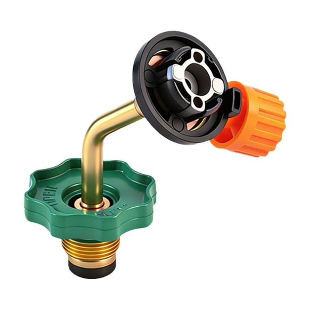 Adaptador de conector inflable | Adaptador de cartucho de gas tipo tarjeta directa para camping | Conector de tanque de GLP recargable, portátil y duradero, de aleación de cobre, para estufas,