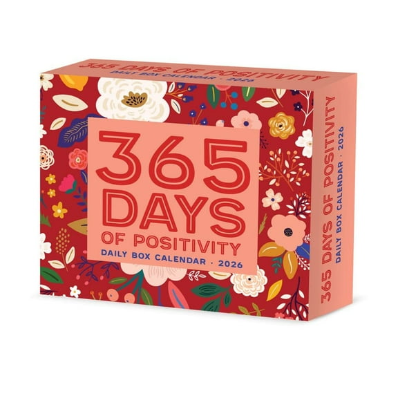 Willow Creek Press, 365 Days of Positivity 2026 Desk Calendar, 6.18'' X 5.43'', Daily Calendar with Adhesive Binding