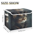 thumbnail image 3 of Storage Box With Lid 16.5x12.6x11.8In Foldable Stacked Household Storage Box Steampunk Cute Cat, 3 of 7
