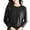 Black, variant on Womens Crew Neck Long Sleeve Pullover Sweater Soft Knit Comfortable Casual Basic Top