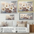 thumbnail image 4 of Designart "Beige Minimalist flowers II" Abstract Botanicals Floater Framed Canvas Wall Art, 4 of 7