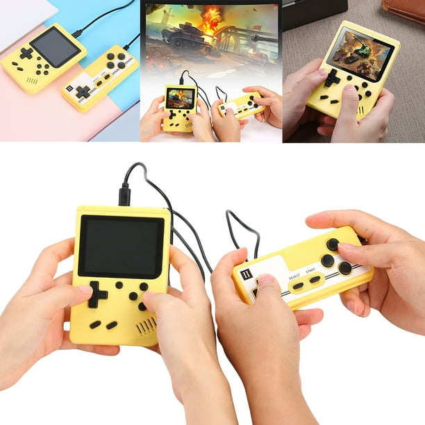 WDOplteas Reproductor de Juegos Clásico 800 en 1 Pantalla 3 Pulgadas amarillo