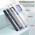 thumbnail image 3 of SaniMore for Samsung Galaxy A73 5G Case Slim Transparent [Not Yellowing Technology], Rugged PC & TPU Bumpers Built-in Detachable Lens Protector Shockproof Protective Cover, Purple, 3 of 7