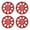 White Lacquer & Red Lacquer, variant on 14" Set of 4 Universal Wheel Covers Snap on Hubcaps Full Hub Caps Fit R14 Tire & Steel Rim (4 Pack)-White Lacquer & Red Lacquer