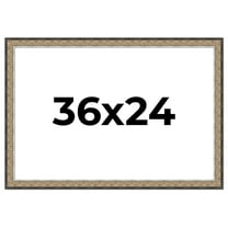 36x24 Frame Silver Real Wood Picture Frame Width 1.75 Inches | Interior Frame Depth 0.5 Inches |