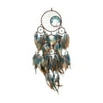 thumbnail image 2 of Dreamcatcher Hanging Ornament Crystal Peacock Feather Handwoven Wind Chime Car Rearview Mirror Home Decor Spiritual Symbol Gift Brown Blue Multicolor Coffee, 2 of 5