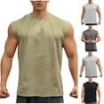 thumbnail image 1 of JDQJBZ Débardeurs pour Hommes à Porter au Quotidien Col Rond Légers Sans Manches Hauts d'Été, 1 of 4