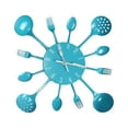 thumbnail image 1 of Transemion Kitchen Iron Wall Clock 3D Removable Spoon Clocks Cookware Hanging Ornament Quartz Living Room Hotel Home Decor Blue, 1 of 6