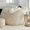 thumbnail image 6 of Large Couch Round Soft Fluffy Cover, Perfect for Bean Bag Chair, No Fillings Included, 6 of 7