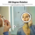 thumbnail image 2 of 10X Magnifying Makeup Mirror, LED Mirror Adjustable Flexible Gooseneck Locking Suction Cosmetic Mirror, Magnification Mirrors,Vanity Mirror For Bedroom Bathroom, 2 of 9