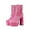 Pink, variant on Lovskoo 2024 Women's Ankle Boots Pointed Toe Chunky Heel Oversized Fall Winter Nightclub Water Proof Platform Sequins Thick High Heels Short Boots Pink