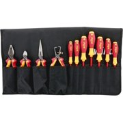 11 pc Insulated Tool Set, Roll-up Pouch, 7 Screwdrivers, 3 Pliers, SAE 32986
