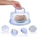 thumbnail image 3 of Hemoton - Porta tartas pequeño con asa, portátil, redondo, para cupcakes, caja de almacenamiento para tartas, para hornear cupcakes de frutas, 3 of 6