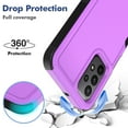 thumbnail image 4 of Defender Case for Samsung Galaxy A23 4G/5G 6.6'' Heavy Duty 1 in 1 Design Rugged Full Body Dustproof Shockproof Bumper Non-Slip Protective Cover,Purple,For Galaxy A23 4G/5G, 4 of 10