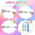 thumbnail image 4 of Paquete de 2 cuerdas para saltar para niños (azul y rosa) Cuerda para saltar ajustable Mango de madera antideslizante Cuerda de algodón tejida Niñas Niños Fitness Cuerda para saltar Ejercicio Juegos escolares Actividades al aire libre Excelente Rendimiento, 4 of 5