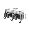 thumbnail image 3 of Ovzne Two Clip Hook Transparent Backboard No Punching Hook Stainless Steel Mop Clip No Punching Mop Metal Hook Bathroom Brooms Mop Storage Rack On Clearance, 3 of 6
