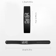 Resicozy Vibrating Alarm Clock Watch Wristband Wrist Bracelet for Heavy Sleepers Bands Wearable Vibration Wake Sleep Digital Static Under Black