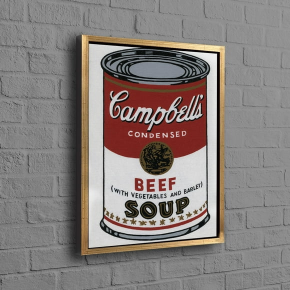 Cadeau de Noël Bohème avec Affiche de Cuisine en Toile Inspirée de la Soupe de Campbell 3D avec Décoration Murale Moderne