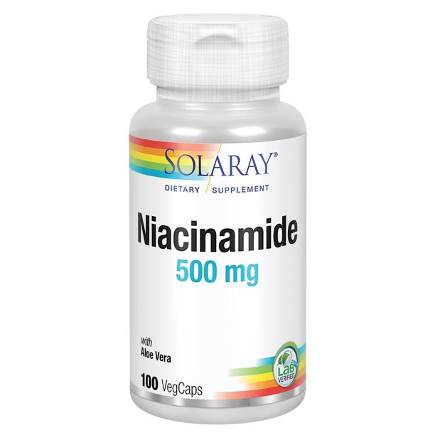 Solaray Niacinamide 500 mg Vitamin B3 Energy Metabolism, Circulation, Nerve & Skin Health