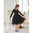 thumbnail image 2 of Arshiner Toddler Tutu Dress Girls Long Sleeve Fall Winter Tiered Formal Party Tulle Dresses for Kids, 2 of 8