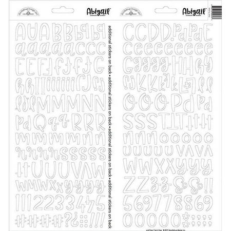 UPC: 0842715058187 | Abigail Font Cardstock Alpha Stickers 6 X13 2/Pkg-Lily White