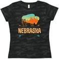 thumbnail image 3 of Inktastic Nebraska Vacation Buffalo Women's T-Shirt, 3 of 5