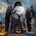 thumbnail image 3 of Camisa amarilla divertida de Halloween 2024 para otoño e invierno, nueva camisa de moda para fiesta de Halloween, camisetas de manga larga para hombre, camisa con botones y temperamento, 3 of 5