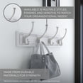 thumbnail image 5 of Franklin Brass 27 in. Rail with 6 Heavy Duty Coat and Hat Hooks in Bark and Satin Nickel, 5 of 11