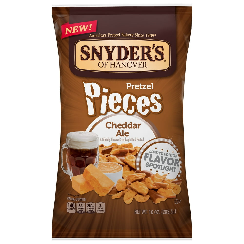 Snyder's of Hanover Cheddar Ale Pretzel Pieces Limited Edition, 10 Oz.