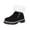 Black, variant on Winter Boots for Women, Plus Size Faux Fur Ankle Low Heel Winter, Low Heel Round Toe Snow Booties Warm Casual Beige Boots