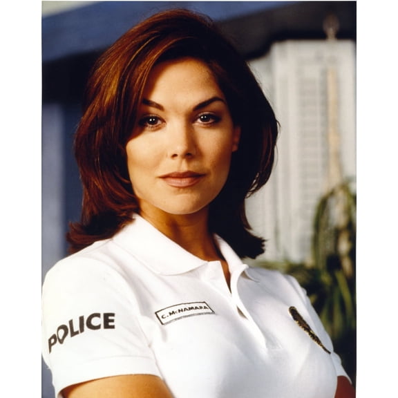 Paula Trickey Posed in White Police Polo Shirt Portrait Photo Print (24 x 30)