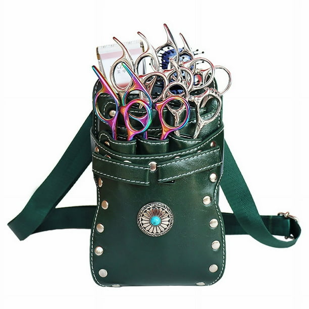 Bolsa para tijeras de peluquería, kit de peluquería, estilista, multifunción, bolsa de cintura diagonal para peluquería
