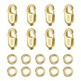 thumbnail image 2 of Lancharmed 14K Gold Plated Square Clasp 8 Open Jump Rings 10 Necklace Jewellery Clasp Necklace Extenders for Women Women Gifts, 2 of 7