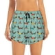 thumbnail image 2 of Balery Dachshund Dog Puppy Pantalones cortos deportivos para mujer con forro y dos bolsillos, elásticos, para entrenamiento, gimnasio, yoga-Large, 2 of 7