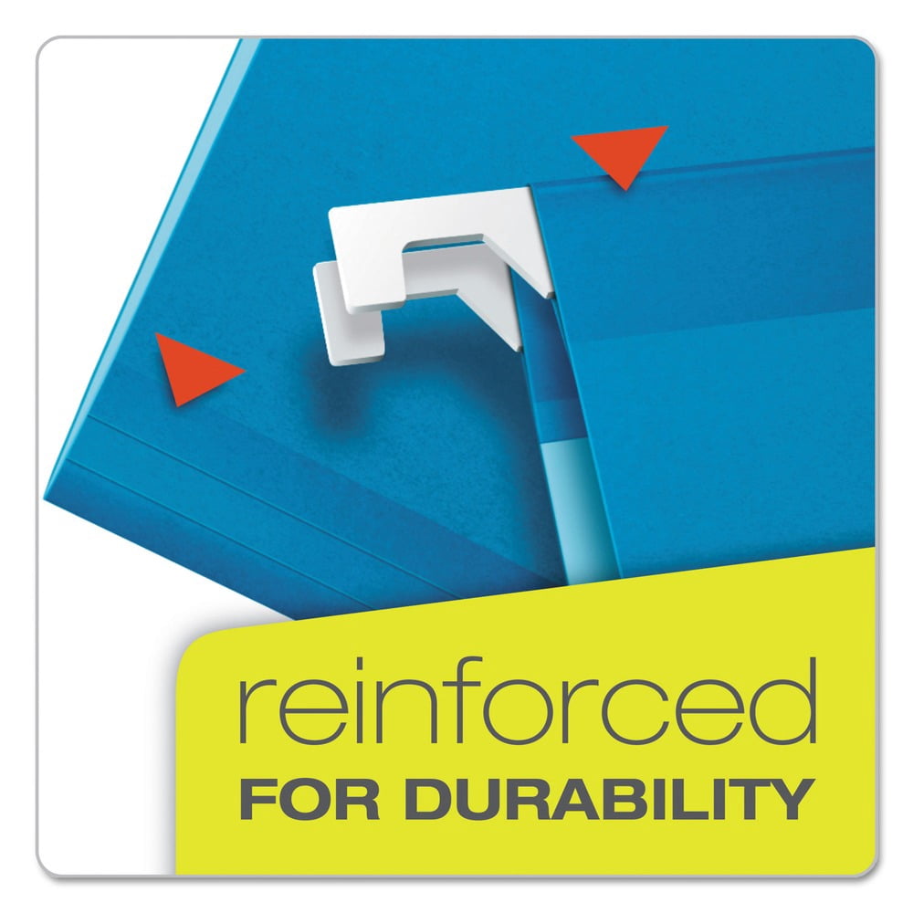Pendaflex Reinforced Hanging Folders 1/5 Tab Legal Blue 25/Box 415315BLU