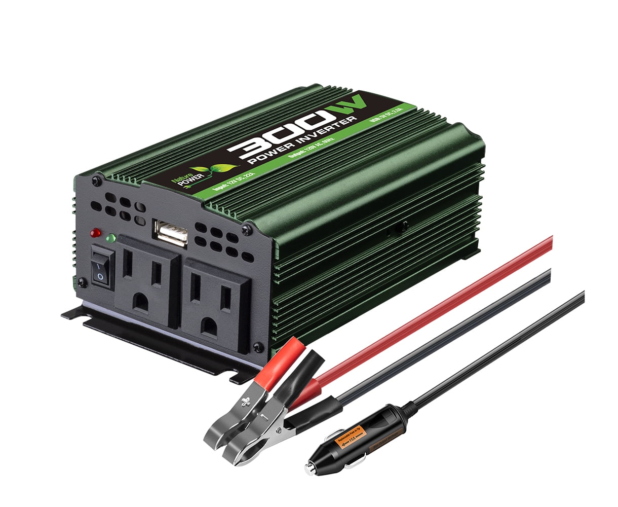 Nature Power (53110) 110 Watt Complete Solar Power Kit: 1 x 110W Solar Panel, 300W Power Inverter, 11Amp CC