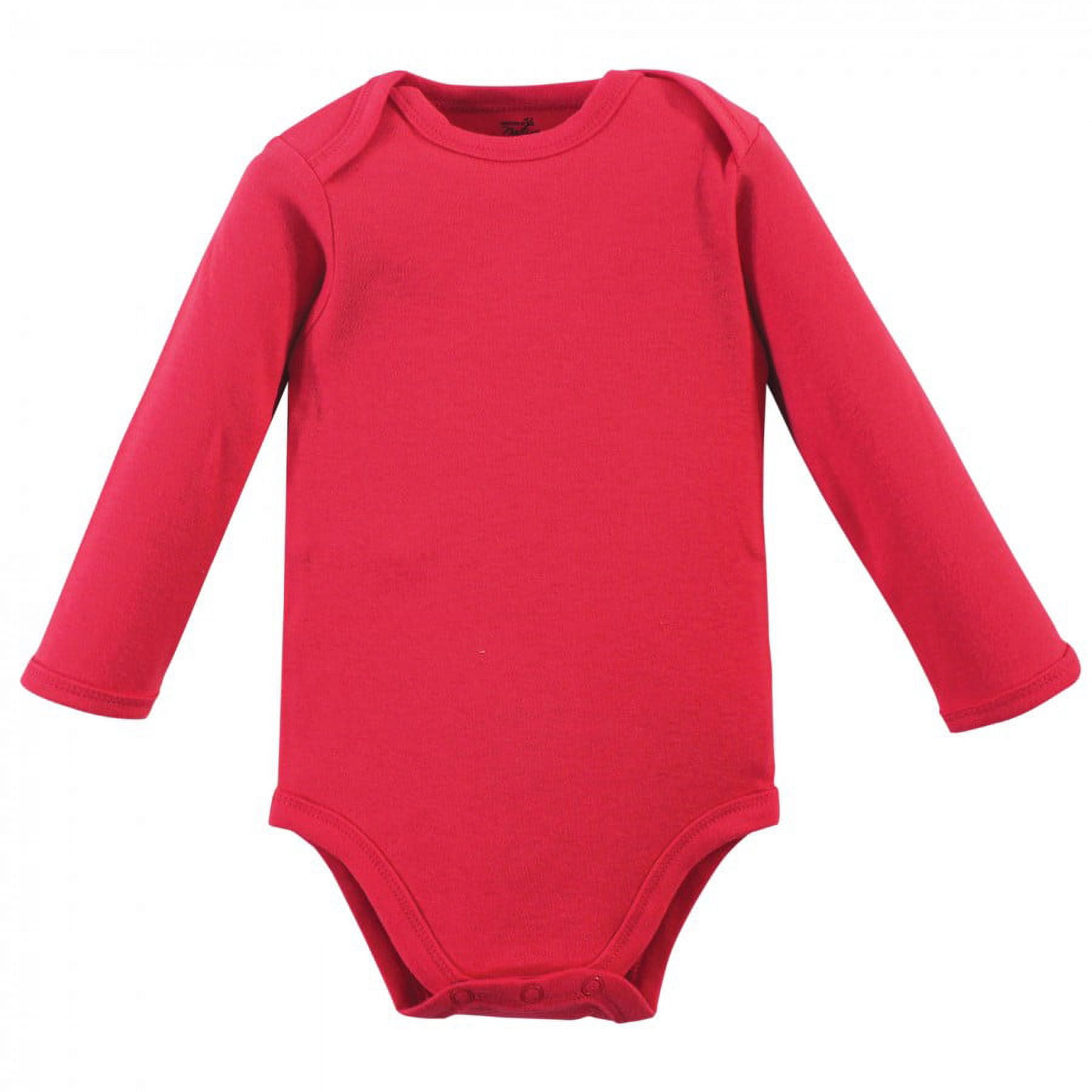 Touched by Nature Baby Girl Organic Cotton Long-Sleeve Bodysuits 5pk, Poppy, 18-24 Months