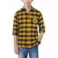 thumbnail image 4 of Plaid Shirts for Kids Long Sleeve Fashion Classic Casual Button Down Shirt Jackets with Pocket 4-15Years Fall Winter Teenage Boys' Clothing, 4 of 7