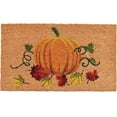 thumbnail image 2 of 17" X 29" Natural and Orange Coir Pumpkin Outdoor Fall Door Mat, 2 of 3