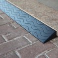 thumbnail image 2 of Threshold Ramps, Indoor Threshold Ramps Plastic Step Mat Household Sweeping Robot Climbing Mat Wheelchairs Ramps Non-Slip Texture Compression and Wear Resistance (Color : Black, Size : 100x12x5cm), 2 of 5