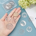 thumbnail image 2 of 1 bag 16pcs 4 style 201 Stainless Steel Pendants Laser Cut Mixed Shape Stainless Steel color 30~37.5x28~35x1mm Hole: 1.4~1.8mm 4pcs/style, 2 of 5