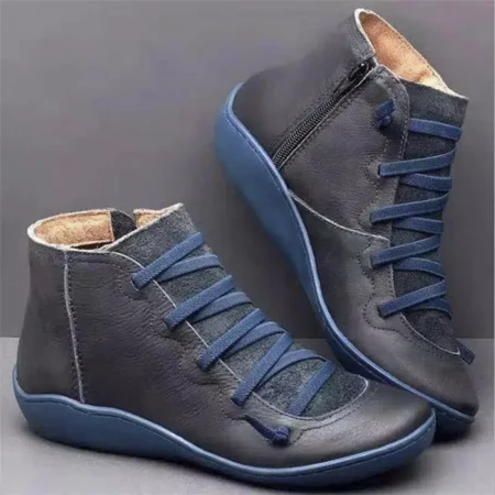 

Women‘s Lace Flats Short Boots Soft & Comfort Ankle High Boots Women‘s Footwear