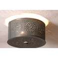 thumbnail image 3 of Irvins Country Tinware Irvin's Country Tinware Round Ceiling Light with Chisel in Country Tin, 3 of 3