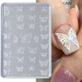 thumbnail image 5 of for nail diy DIY Relief Butterfly Winter Sweater Snowflake Gel Stencils Relief Mould Nails Art Silicone Mold Pad Nail Carving Manicure Tool G-165-09, 5 of 8