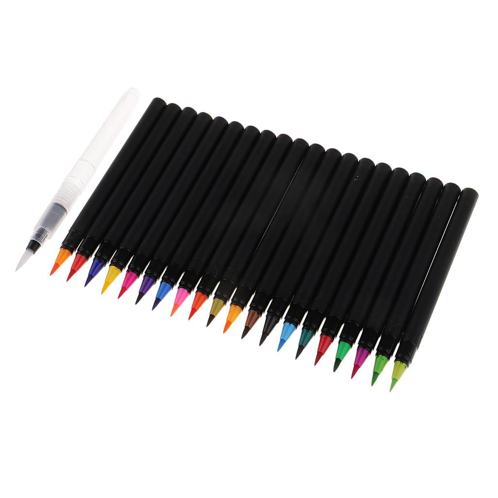 FVDPWYE 2 Pieces/set Watercolor Brush Pen With Flexible Brush Tip, Professional For Drawing, Painting, Coloring, Sketching, Manga, Comic, % Non Toxic