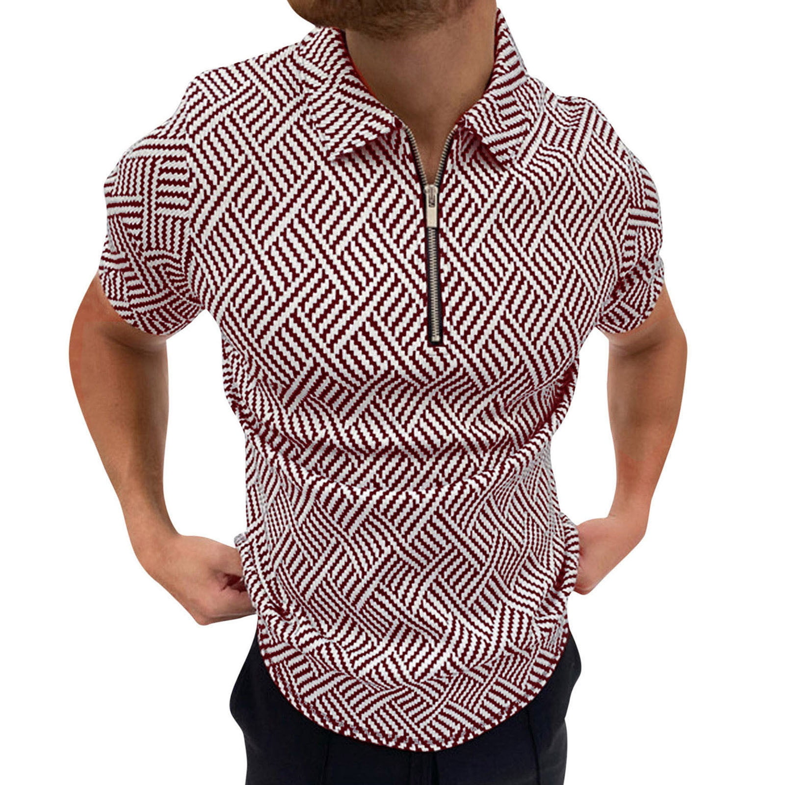 designer zip polo