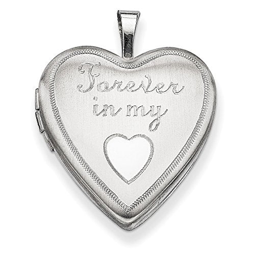 Jewel Tie Sterling Silver Heart Locket 0.98 in x 0.83 in