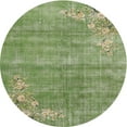 thumbnail image 1 of Ahgly Company Machine Washable Indoor Round Traditional Olive Green Area Rugs, 3' Round, 1 of 7